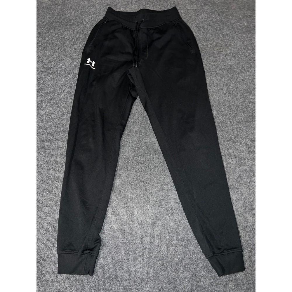 Under Armour ColdGear Black Jogger Pants Size Small Loose Fit Tapered Leg